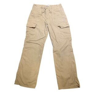 ZARA Cargo Pants Women's Size 10‎ Khaki Straight leg Utility Pockets Casual